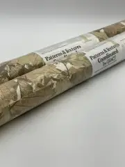 Fabric Backed Vinyl Wallpaper 2 Vintage Double Rolls Camo Leaves Forest Covering