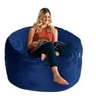 Bean Bag Chair 3Ft Luxurious Velvet Ultra Soft Fur with High 3 Foot Blue