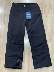 New White Sierra Woman Toboggan Insulated Snow Ski Pants Black 29” Inseam Small