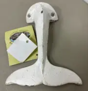 Nautical rustic tail decorative hook WHALE TAIL
