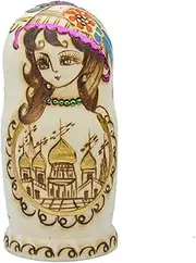 Nesting Dolls Matryoshka 7pcs Handmade Wooden Russian Nesting Dolls Matryoshka Wooden Toys Christmas and New Year Wish Gift Cute and Fun Gift