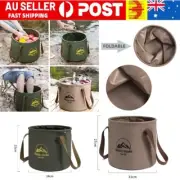 Coffee 10L 20L PVC Collapsible Bucket Foldable Washbasin Outdoor Fishing Picnic
