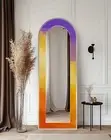 NeonGlow Radiance – Abstract Floor Mirror