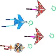 HEALSOPTHY 4pcs Kites for Portable Outdoor Teaching Kites Fun for Parent Interaction Cartoon Designs