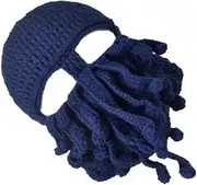 [JEWEDECO] Handmade Octopus Cap Novelty Knitted Woolen Hat Unisex Beanies for Stage Performance