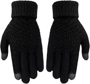 [Generic] Warm Gloves for Women,Stretch Winter Gloves with Smart Touch Technology - Anti-Slip Lightweight Gloves for Hiking Running Cycling