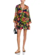 The White Lotus x Aqua Ruffle Floral Mini Dress -Exclusive