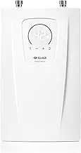 CLAGE CEX-U Electronic Compact Water Heater for Kitchen, 11-13.5KW 400V, Accurate Temperature Selection, LED Sensor Control Panel, Fixed Connection, Under Sink Mounting (White, Comfort)