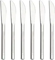 VANRA Small Dessert Knives Set of 6 Stainless Steel Kids Dinner Knife Appetizer Fruit Snack Serving Knives Mini Flatware Set Silverware 5.7inch