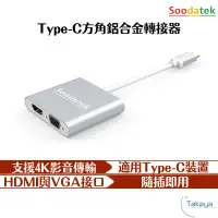 在飛比找蝦皮商城優惠-Soodatek TypeC二合一轉接器 HDMI VGA 