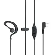 NEW Dual PTT Earpiece Headset Earbuds w/ Microphone Mic For Baofeng BF-UV5R UV82