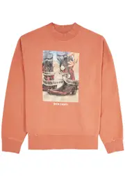 Palm Angels Dice Game Printed Cotton Sweatshirt - Pink - S S