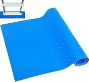 Pool Ladder Mat 35.4x15.8 Inch, Non-Slip Cuttable PVC Step Mat, Waterproof & Wear-Resistant for Indoor & Outdoor Pool Safety Ladder for Above Ground Pools