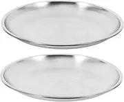 JUMPLAWN 2pcs Metal Jewelry Tray Round Offering Plate for Rituals Tarot Wiccan Supplies Intricate Design with Five Elegant Decor for Home Office