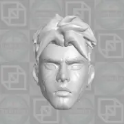 Hybrid Green Lantern custom head for McFarlane DC Comics & other action figures