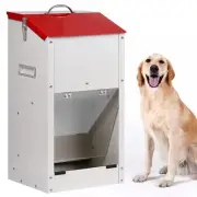 KHEARPSL Galvanized Automatic Dog Feeder Large Breed Dog Food Dispenser for L...