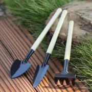3pcs/set Mini Home Garden Cultivating Transplanting Shovel Spade Rake Tool Kit