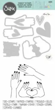 Sizzix Big Hugs Framelits Die Set with Stamps 7pc by Olivia Rose