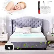 Grounding Sheets 12% Pure Silver Fiber 88% Organic Cotton Superior Earthing Fitted Sheet Earth Connected Bed Sheet with Test Pen and Long Grounding Cord (Queen 60"x 80"x 15" Cream White)