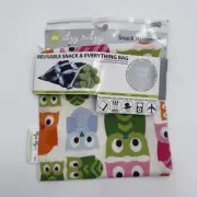 Itzy Ritzy Snack Happens Hoot Owls Reusable Bag NEW