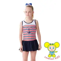 在飛比找Yahoo奇摩購物中心優惠-夏之戀 LOVETEEN KIDS女童連身帶裙泳衣