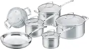 Scanpan Impact 6-Piece Cookware Set, Silver Size Name:Set Of 10 Colour Name:S...