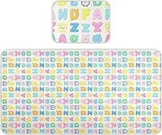 Cartoon Alphabet Colorful Cooling Baby Mattress Protector pad 28" x 52" Washable Bed Pads for Baby&Toddler