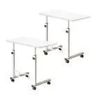 2X White Portable Laptop Study Computer Table Coffee Bed Side Desk Stand