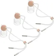 WOONEKY Hanging Car Air Freshener Diffuser Bottles Empty Glass Perfume Bottles Set of 3