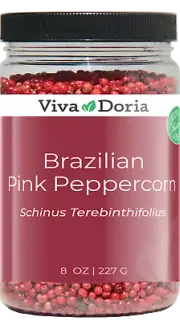 Viva Doria Brazilian Pink Peppercorns, Whole Pink Pepper, 8 Oz