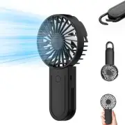 Mini Handheld Fan, Portable Hand Fan With Telescopic Hook USB Rechargeable