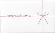 Maruai GF-2CW x 5P Congratula Gift Card Bag, Mini, White, 25 Sheets
