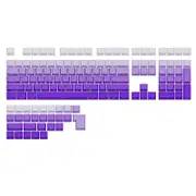 ANYMOB Keycap Keyboard Purple 136 Keys Backlit Mechanical Swich Side Printed Clicks