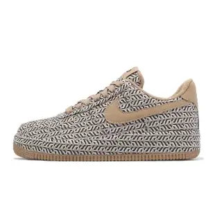 【NIKE 耐吉】Wmns Air Force 1 LX 女鞋 男鞋 棕 卡其 滿版 AF1 籃網格(DZ2789-200)