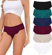 [TDONE] Women's Seamless Underwear, Comfortable Seamless Briefs, Women's Low Waist, Invisible Underwear, Seamless Breathable Hipsters, Panties, Bikini, Multipack, Pack of 6