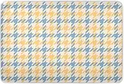 Houndstooth Check Blue Yellow Incontinence Mattress Protector, Washable Incontinence Bed Pads, Reusable Pads for Incontinence