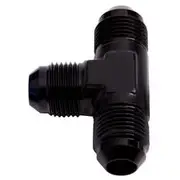 Aeroflow Flare AN Tee -10AN, AF824-10BLK