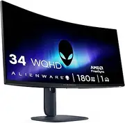Alienware 34 Curved Gaming Monitor – AW3425DWM - 34-inch WQHD (3440 x 1440) 180Hz 1ms Display, 1500R Curve, AMD FreeSync Premium, VESA AdaptiveSync, VESA DisplayHDR 400, 360° Ventilation