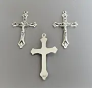Lot 3 TEAR DROP Rosary Crucifix Cross Rosaries Part ITALY C139 finish SILVER