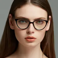 在飛比找蝦皮購物優惠-復古貓眼鏡框平光眼鏡防藍光黑框眼鏡