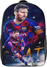 Backpack YL989 Messi Bookbags 3D Printed Football Player School Backpacks Boys Girls Personalized Rucksack School Bag Primary Student Kids Bookbag 17i