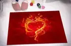 The Flame Manifest 3D Shower Curtain Waterproof Fabric Bathroom Decoration