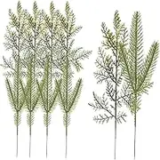 HOOTNEE 10pcs Christmas Tree Decoration Accessories Fake Decorations Greenery Garland Faux Artificial Pine Needles Branches Small Pine Indoor Ornaments Decor Plant Olive Green Plastic