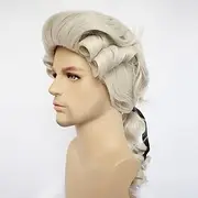 Cosplay Judge Cosplay Wigs Men's Women's Asymmetrical 21 inch Heat Resistant Fiber Curly Blonde Black White Adults' Anime Wig / Cosplay / Party / / Charm /