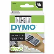 Dymo DYM43613 LabelManger 210D Kit D1 Tape Cartridge, 1/4" x 23 ft, Black on Whi