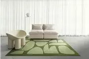 Brookhaven Green Printed Washable Rug