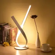 Dimming 12W LED Desk Lamp Bedside Light on/off Switch Plug Bedroom Warm White