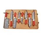 Custom Handmade Damascus Chef Knives Set/Kitchen Knives 8 Pieces Set SS-17157