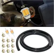 1/4 Inch ID Fuel Line Hose Kits, 6-Foot Fuel Line + 2 Pcs 1/4 Inch x 5/16 Inch Gas Inline Fuel Filters + 10 Pcs Hose Clamps, Universal for Small Engines, Generators, Motorcycle, Go Kart, ATV