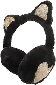[MOBUTOFU] Cat Ears Outdoor Warm Earmuff Cat Ear Muffs Winter Ear Covers Running Ear Warmer Winter Earmuff Ear Muffs Animal Ear Earmuff Sports Ear Warmer Plush Grey